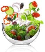 Двойна стъклена купа за сервиране, 500 ml - Vialli Design