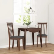 4102388 vidaXL Трапезни столове с възглавници 2 бр Кафяв масивна дървесина