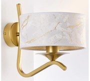 Jupiter 2111 - Настенна лампа KASZMIR 1xE27/15W/230V бяла/златна/мраморен декор