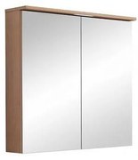 Огледален шкаф за баня ANIELA-75 6019-75, Inter Ceramic, с LED осветление, PVC, 75х70х17см