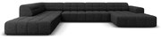 Антрацитен ъглов диван (ляв ъгъл/"U") Chicago - Cosmopolitan Design