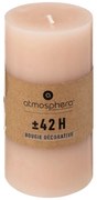 Свещ без аромат atmosphera Hugo, Кръгла, 7x13 cm - Светлорозов