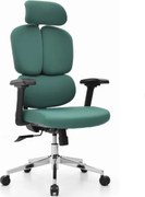 Ергономичен офис стол от мрежа HC-1053 в елегантно евкалиптово зелено