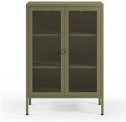 Зелено метално шкафче 70x100x40 cm Fayna – Marckeric