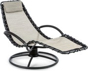 Blumfeldt The Chiller, люлеещ се шезлонг, 77 x 85 x 173 cm, 360 Comfort, ComfortMesh, бежово