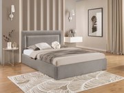 Облегнато легло Dream-Сребристо сиво-140 x 200