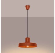 Sollux SL.1706 - Пендел BILO 1xE27/15W/230V Ø 35 см оранжев
