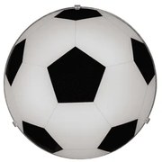 Плафониера ФУТБОЛНА ТОПКА, ø300, черен/бял, 1xE27
