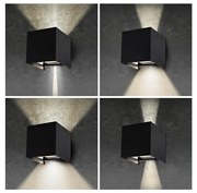 LED Екстериорен аплик QUERK 2xLED/3W/230V 3000K IP54 черен