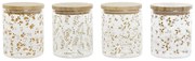 Лодка DKD Home Decor Бамбук Боросиликатно Стъкло Shabby Chic 700 ml 10 x 10 x 12,5 cm (4 броя)