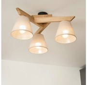 Плафон ANTONIO 3xE14/40W/230V дъб, приспособен към таван