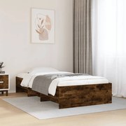 3295678 vidaXL Рамка за легло без матрак опушен дъб 90x200 см инженерно дърво