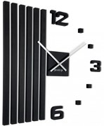 Луксозен дървен стенен часовник в черно