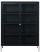 Черна метална витрина 110x140 cm Carmel – Unique Furniture