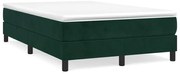 3269680 vidaXL Боксспринг легло с матрак, тъмнозелено, 120x190 см, кадифе