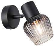 Prezent 14100 - Спот аплик OASIS 1xE27/60W/230V черен/опушен