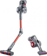 Вертикална прахосмукачка JIMMY H9 Flex, 600W, 200 AW, 0.6 л, Сгъваема, Автономност 80 минути, LED дисплей, Двойна Cyclon технология, Червен/сив
