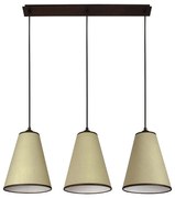 Пендел ОРИОН, патина, абажури Сами Екрю-2, 3xE27