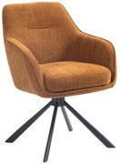 Оранжеви тапицирани трапезни столове в комплект 2 бр. Avola – Unique Furniture