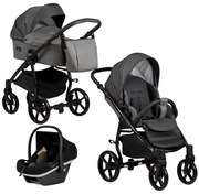 Бебешка количка 3в1 Karina Light BUBA - Dark Grey