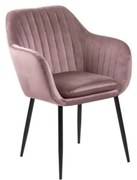 Розов тапициран трапезен стол Emilia – Actona