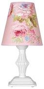 Настолна лампа АШЛИ, бял, абажур Брайтън Розов, 1xE27