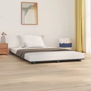 824565 vidaXL Рамка за легло, сива, 120х200 см, бор масив