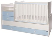 LORELLI Classic Трансформиращо се легло-люлка COMBO БЯЛО/BABY BLUE