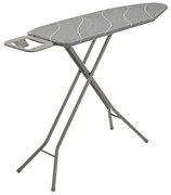 Маса за гладене Kinghoff KH 1939, 114x35.5 см, 7 позиции за регулиране, Поставка за ютия, Сив