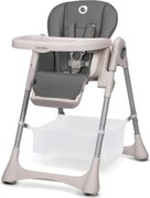 Lionelo - Детски стол за хранене ZANNA, сив