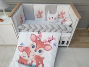 Babyhome Комплект за бебешко легло 60/120 см - сърна