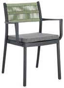 Сиви пластмасови градински столове в комплект от 4 бр. Alvin – Bizzotto