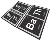 Черни килими за баня в комплект от 3 бр. 60x100 cm Barium – Foutastic