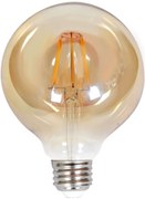 Лампа LED Filament InLight E27 G95 8W 2700K Dimmable Amber