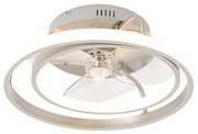 Стоманен вентилатор за таван 46,5 см с LED и дистанционно управление - Kees