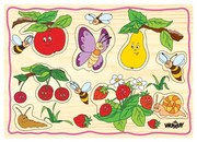 Woody - Дървен пъзел с дръжки - Плодове