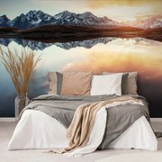 Фототапет – Ослепителен залез над планинско езеро