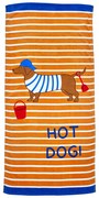 Оранжева памучна плажна кърпа 76x160 cm Hot Dog – Catherine Lansfield