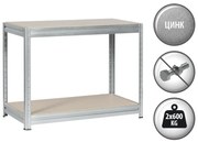 Метален стелаж MEGA 87x160x60 см, до 600 кг на рафт - цинк