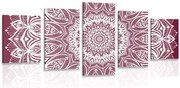 картини от 5 части – Мандала хармония на розов фон