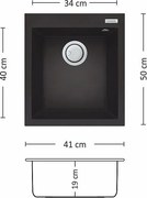 Leks BLOOM PLUS Композитна мивка за вграждане