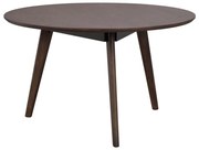 Тъмнокафява масичка за кафе от декор от дъб ø 90 cm Yumi – Rowico