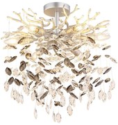 Globo 64138DS - Полилей на стойка QUEENA 6xE14/40W/230V сребрист