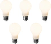 Комплект от 5 E27 димируеми LED крушки A60 Опал 7W 806 lm 3000K