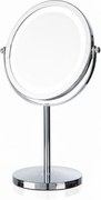 Козметично огледало Beautifly Looking Glass Light, 14.5 см, 10х увеличение, USB-C, LED, 360° регулиране, Сребрист