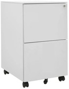 335975 vidaXL Мобилен офис шкаф, светлосив, 39x45x67 см, стомана