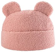 Розова детска възглавница за диван от букле Teddy Pouch – Wigiwama