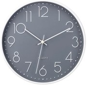 Стенен часовник, захранван от 1×AA батерия, Ø 29 см, сив/бял