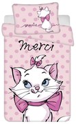 Розово памучно детско спално бельо за детско креватче 100x135 cm Marie Cat "Merci" – Jerry Fabrics