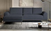 Ъглов диван Holland Mini-тъмно сив-ляв